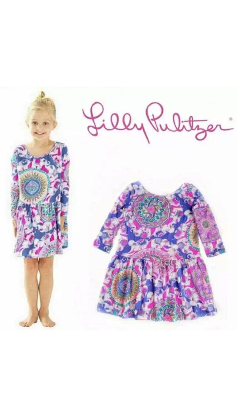 Lilly Pulitzer Girls 4/5 Lynn Dress in “Play that Trunky Music” VGUC